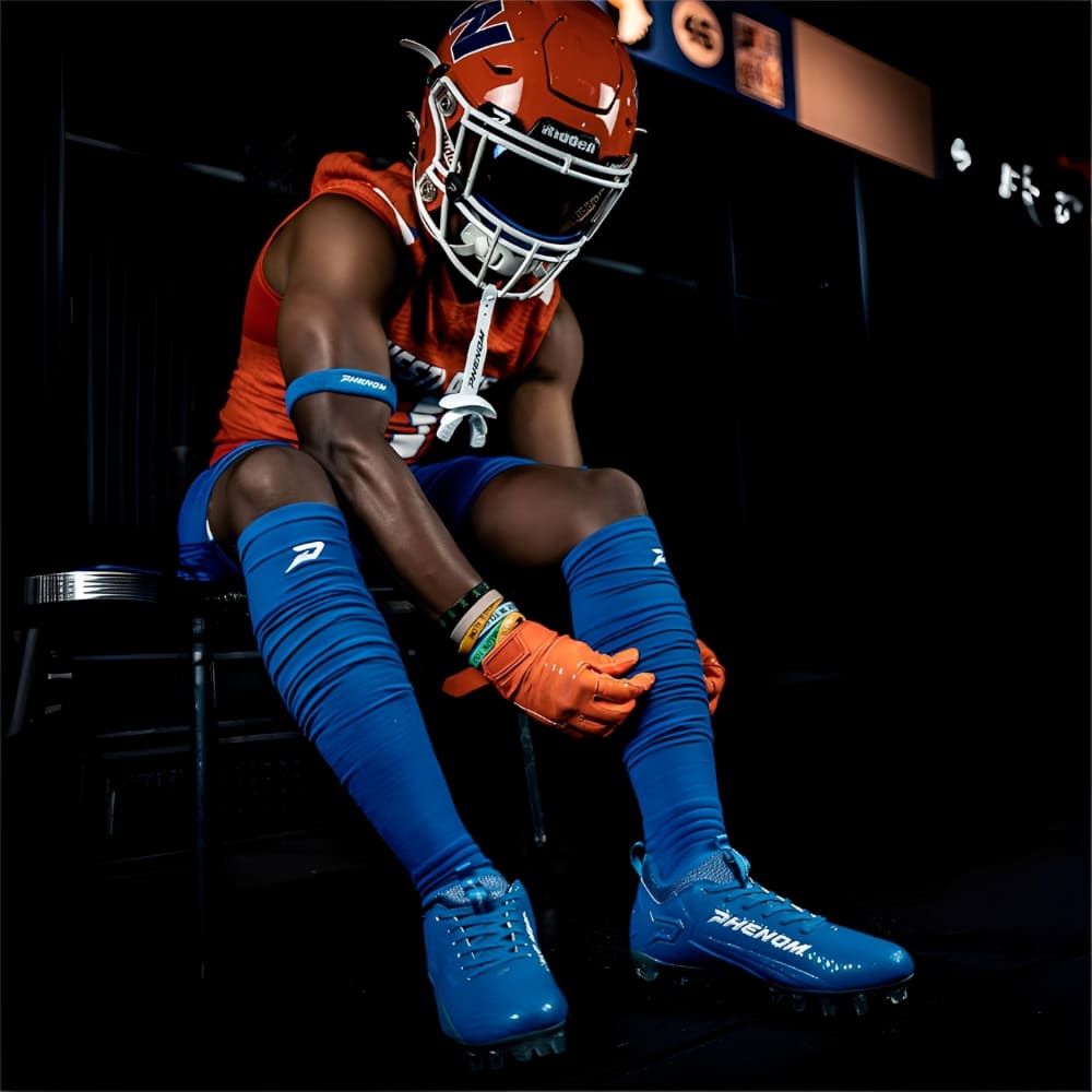 American football shoes<br> Phenom Elite <br>Quantum Speed 2.0<br> Team Colors